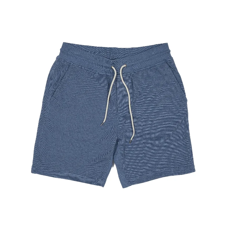 Montague Terry Twill Drawcord Shorts 8" - Blue Heather (Final Sale)