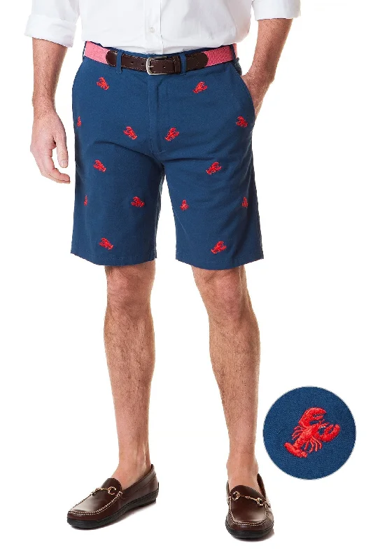 Cisco Short Stretch Twill Nantucket Navy With Lobster